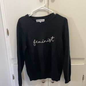 Black Feminist Crew Neck Sweater